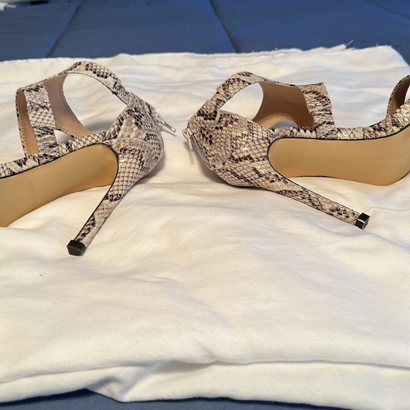 Snake skin high heel sandals, size 5 1/2 - Picture 4 of 5